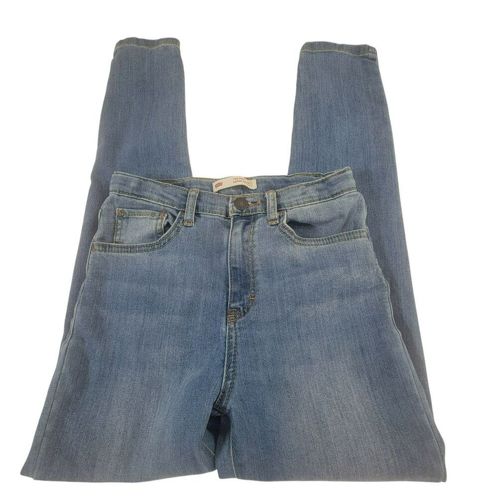 Levi's 720 High Rise Super Skinny Jeans, Girls 10, Med Wash Blue, Adj Waist, GUC